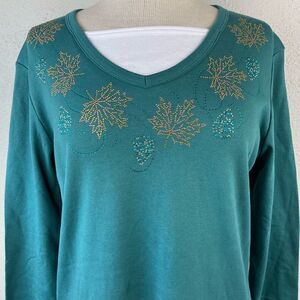 Trilllogy by Morning Sun Three Quarter Sleeve Too Size M EUC